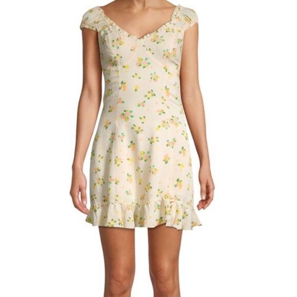 NWT Free People Like A Lady Printed Mini Dress L - Picture 1 of 13